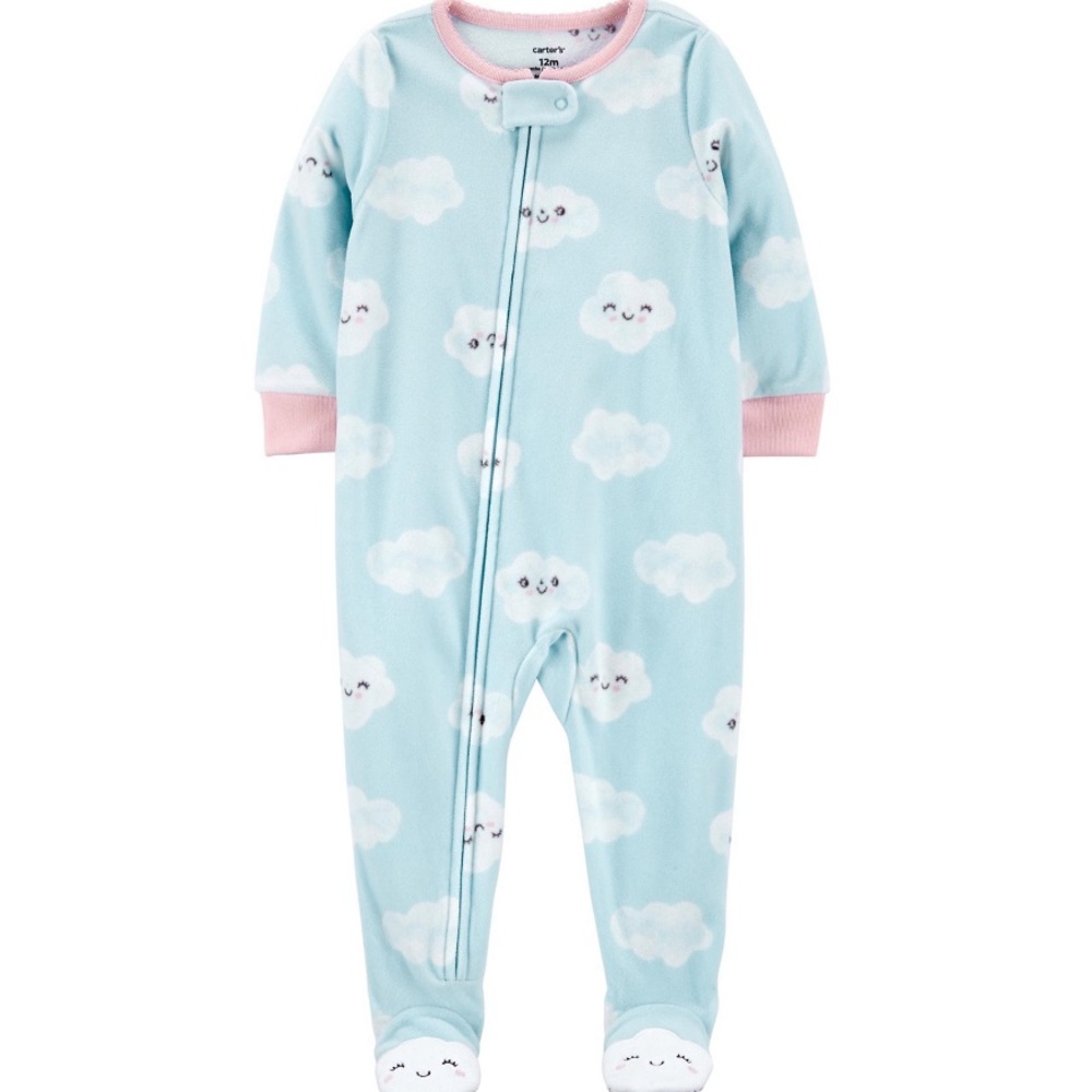 Carter’s Unisex Blue/Pink Fleece Cloud Sleeper 4T